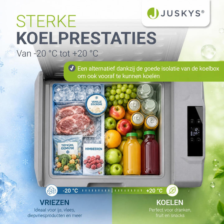 Compressor koelbox Yukon – 30 of 50 liter, koelt tot -20 °C