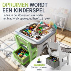 Kindertafel Milou met 2 stoeltjes