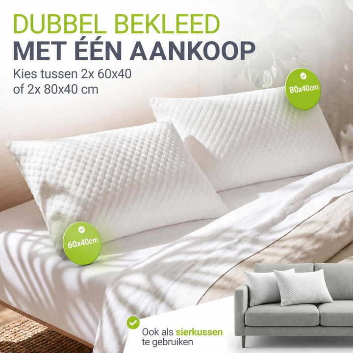 Hoofdkussens traagschuim set van 2