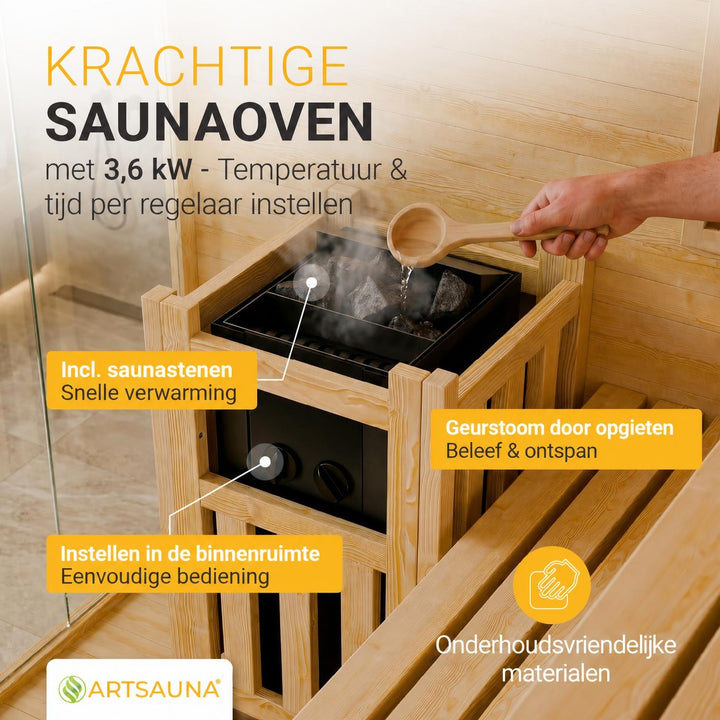 Traditionele sauna Vantaa zwart