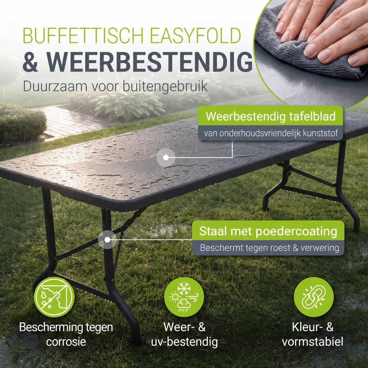 Klappbarer Gartentisch Easyfold