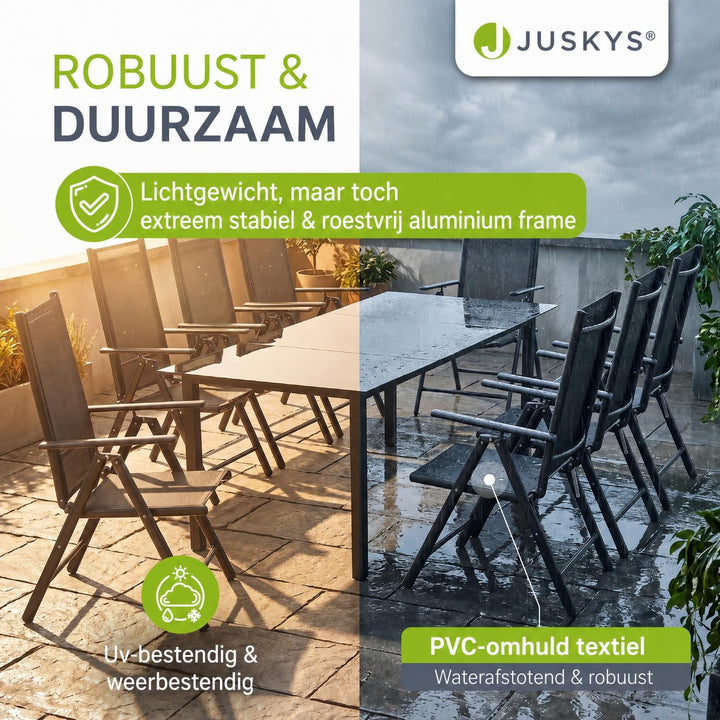 Tuinset Milano – aluminium, voor 4, 6 of 8 personen