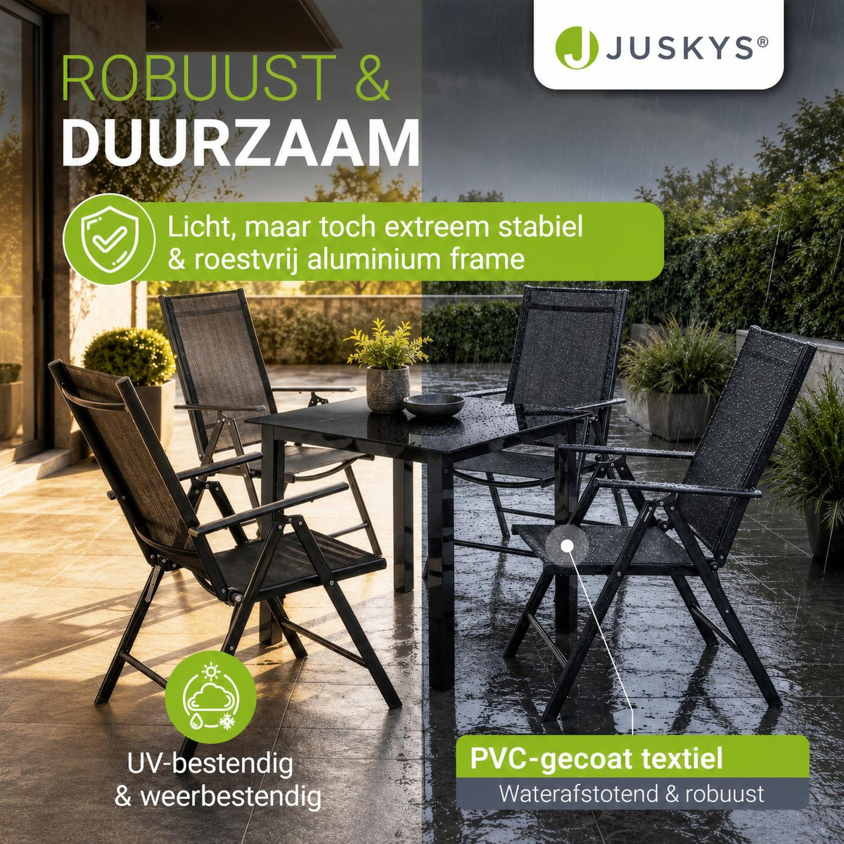 Tuinset Milano – aluminium, voor 4, 6 of 8 personen