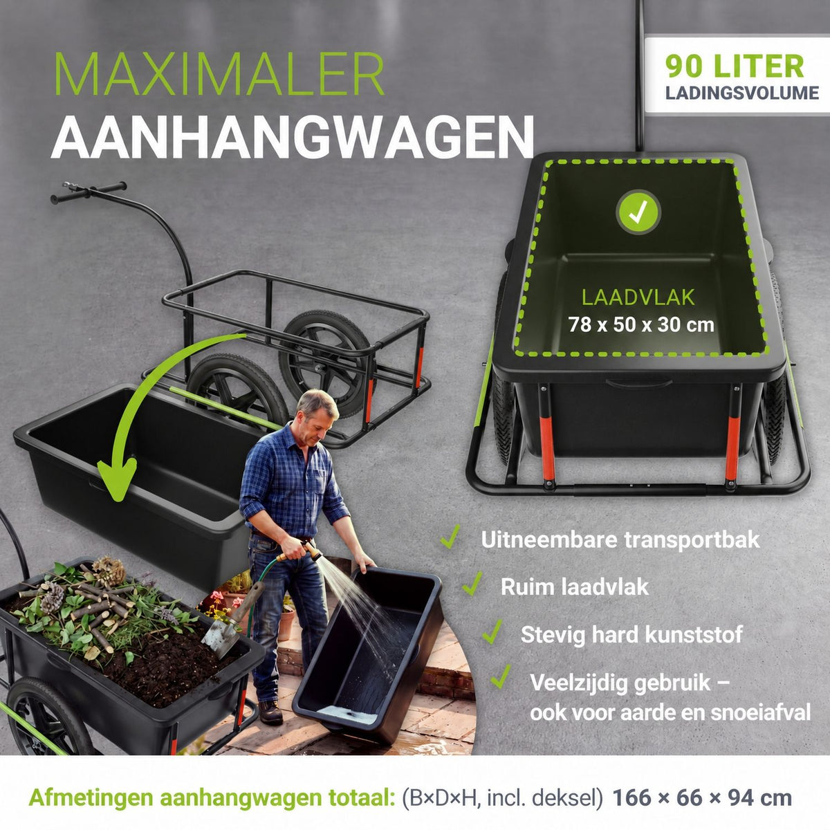 Fietskar 90 liter