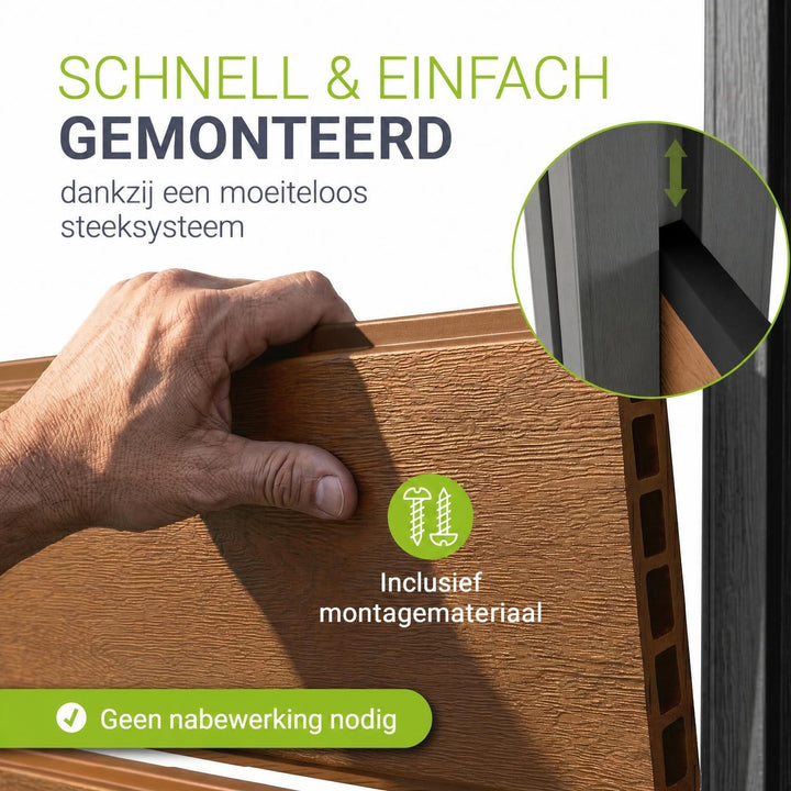 Composiet schutting teak