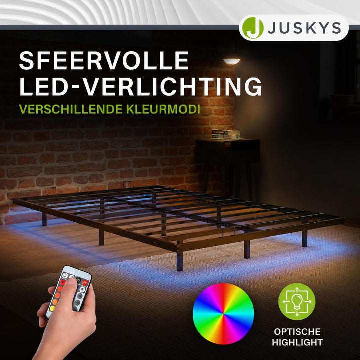 Metalen zwevend bed Palamos 90x200 cm – met LED-verlichting