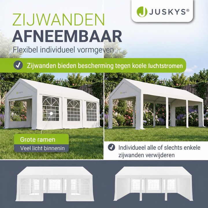 Partytent Gala 3x6 m – dak en zijwanden van PE-weefsel