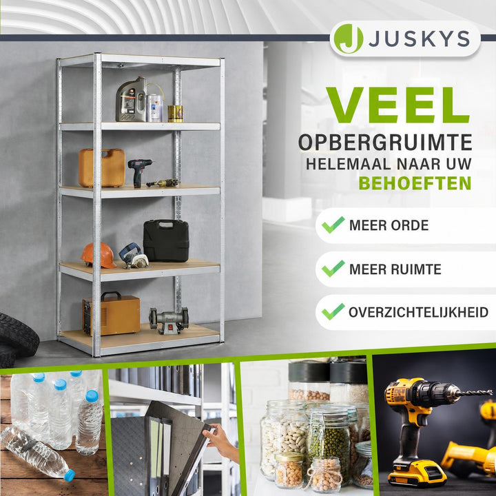 Metalen stellingkast Basic 180x90x40 cm – set van 2 tot 8