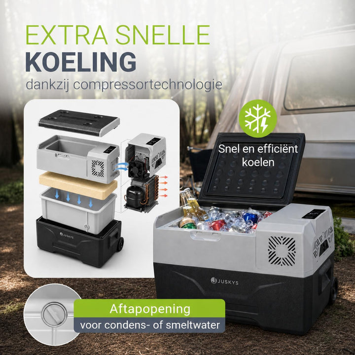 Compressor koelbox Yukon – 30 of 50 liter, koelt tot -20 °C