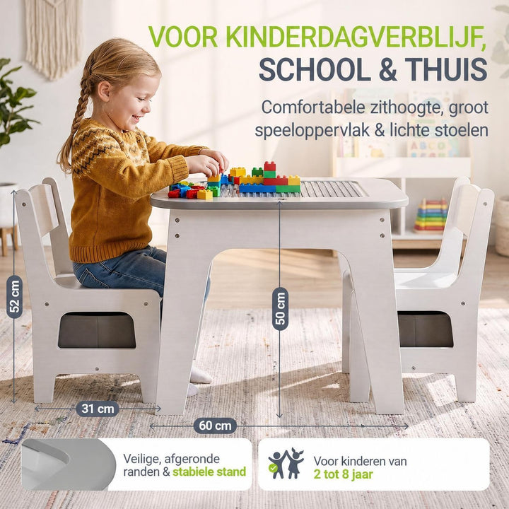 Kindertafel Milou met 2 stoeltjes