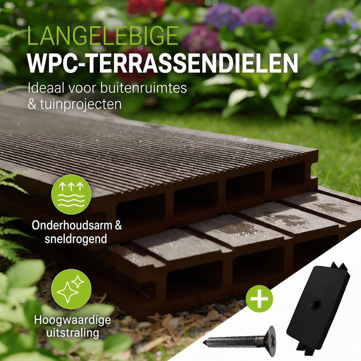Composiet vlonderplanken bruin
