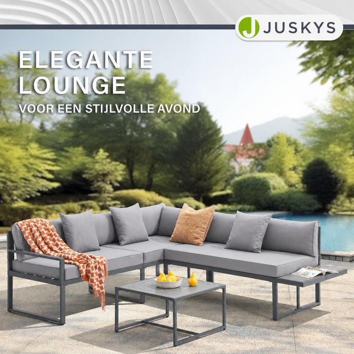 Loungeset St. Tropez – 4 personen, staal en acaciahout