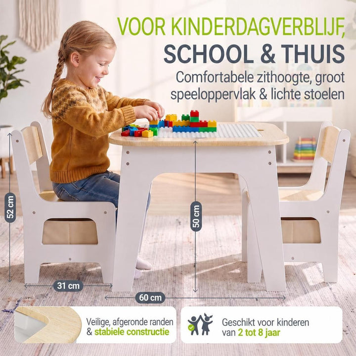Kindertafel Milou met 2 stoeltjes