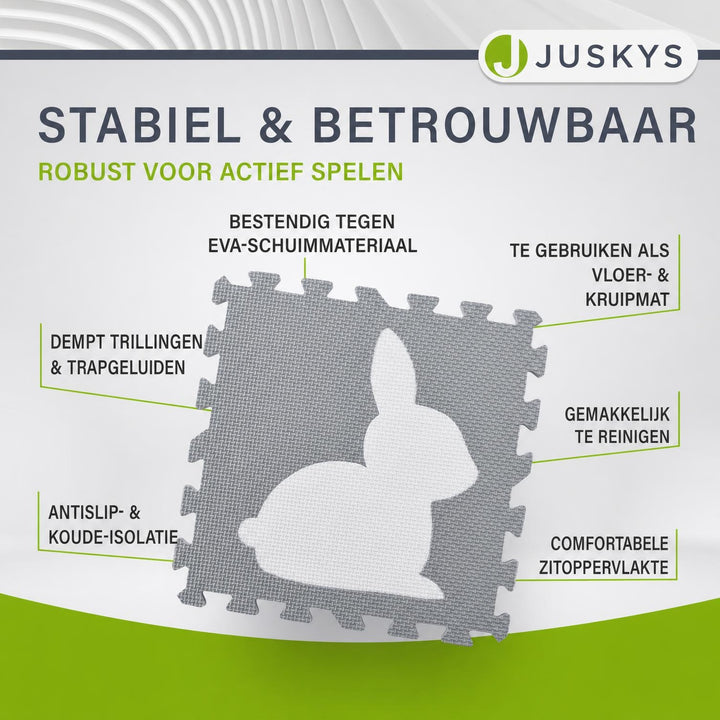 Puzzelmat Kim – 189x189 cm, 36 delen met letters en cijfers