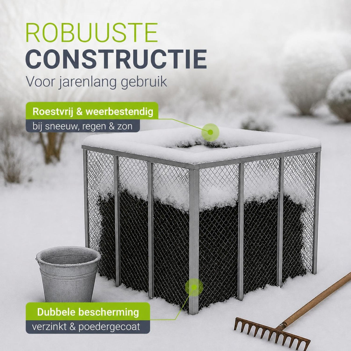 Metalen compostbak