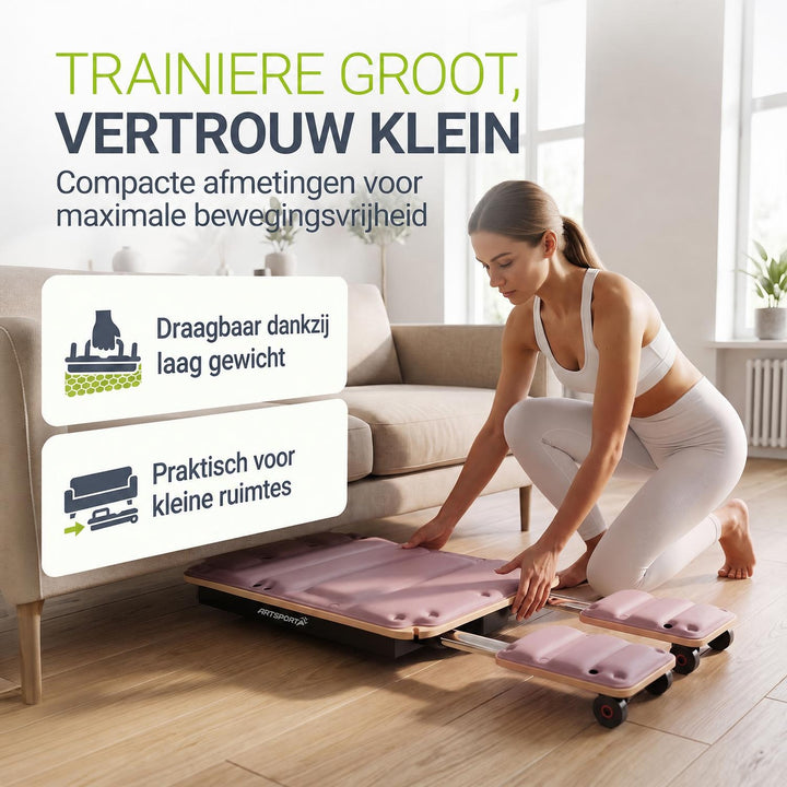 Pilates reformer board Movea – inklapbaar, belastbaar tot 200 kg