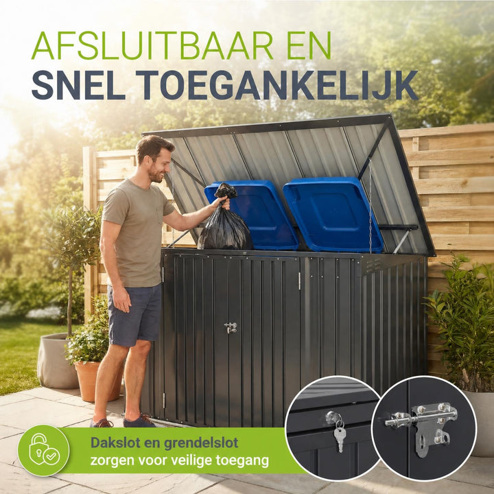 Metalen containerombouw Namur – voor 3 containers, 1,9 m²