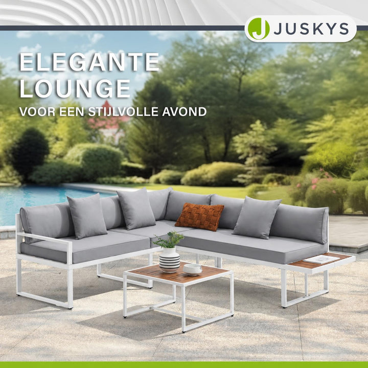 Loungeset St. Tropez – 4 personen, staal en acaciahout