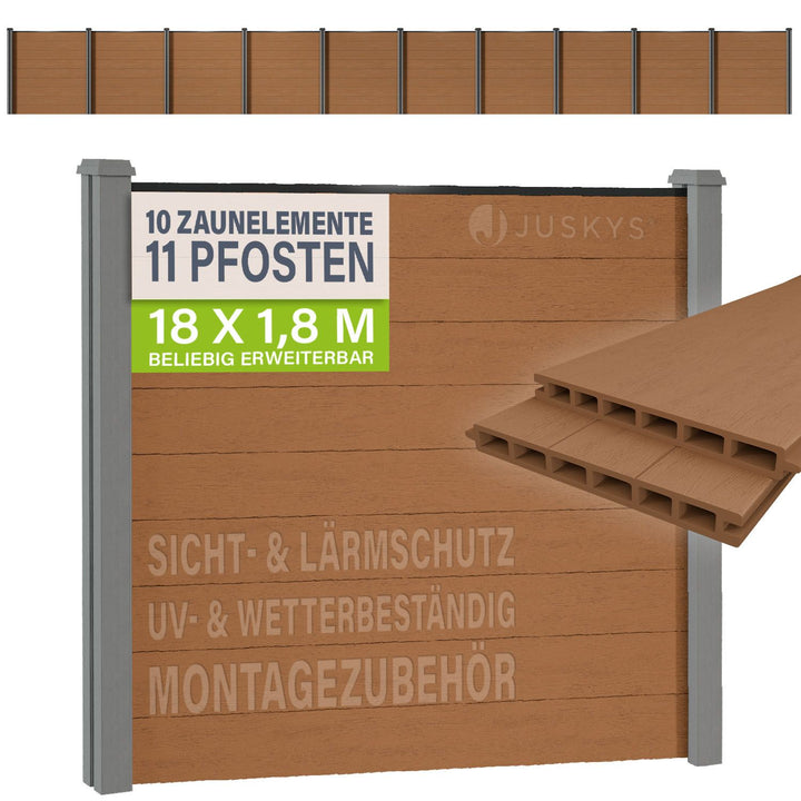 WPC hek gemaakt van elementen & post