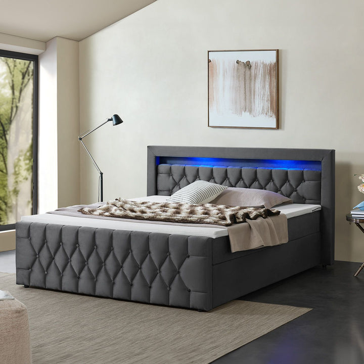 Boxspringbed Leona - Fluwelen