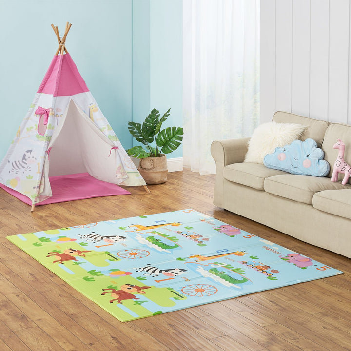 Speelmat 180 x 200 cm met diverse diermotieven