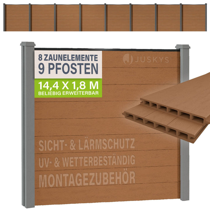 WPC hek gemaakt van elementen & post