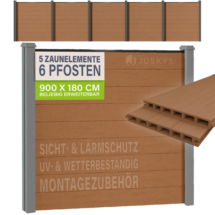 WPC hek gemaakt van elementen & post