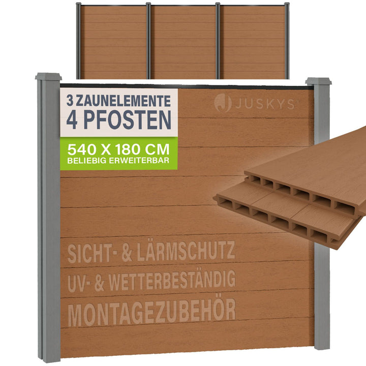 WPC hek gemaakt van elementen & post