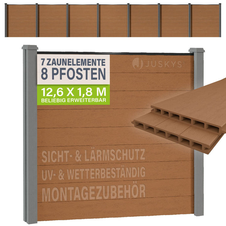 WPC hek gemaakt van elementen & post