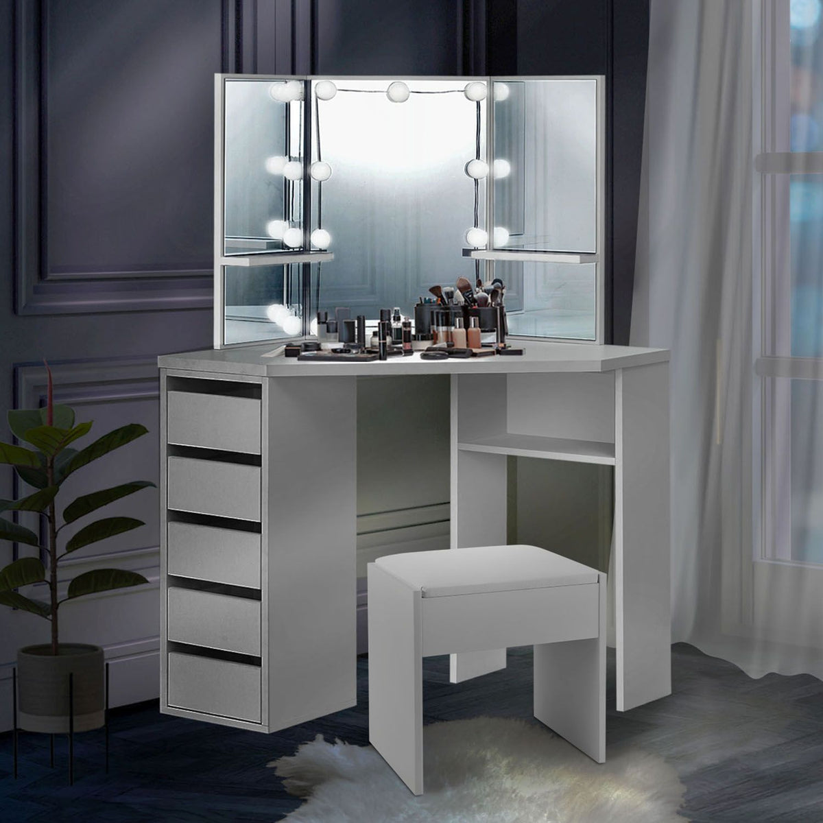 Make-uptafel Nova met kruk Melly