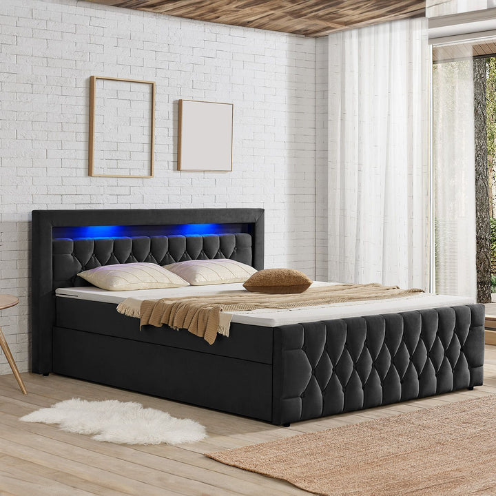 Boxspringbed Leona - Fluwelen