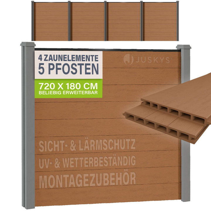 WPC hek gemaakt van elementen & post