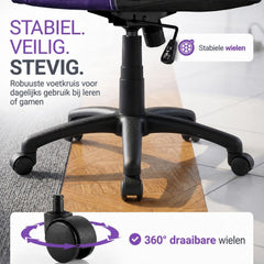 Bureaustoel Montreal in racingdesign – tot 120 kg, zwart