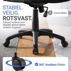 Bureaustoel Montreal in racingdesign – tot 120 kg, zwart