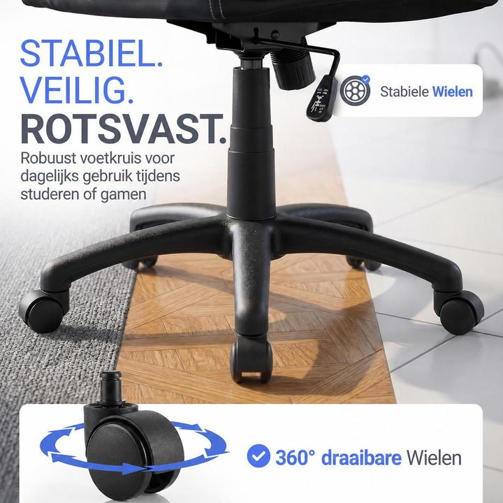 Bureaustoel Montreal in racingdesign – tot 120 kg, zwart