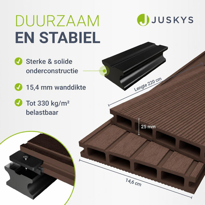 Composiet vlonderplanken bruin