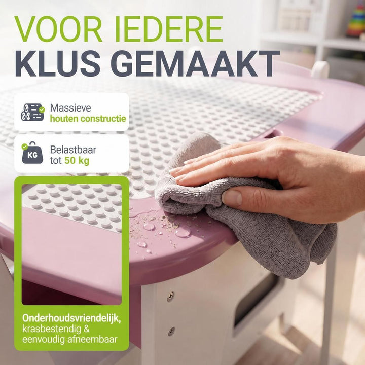 Kindertafel Milou met 2 stoeltjes