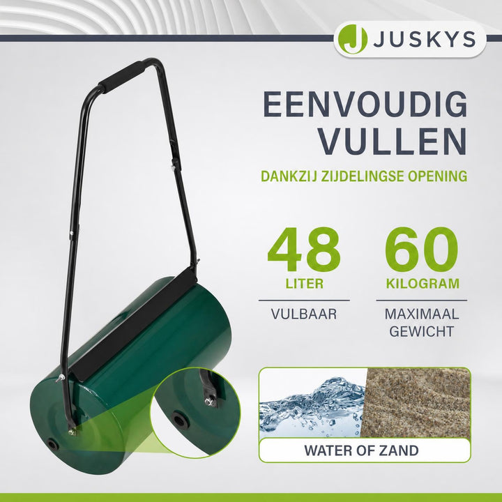 Gazonwals Fritz – metaal, 60 cm werkbreedte, 48 liter