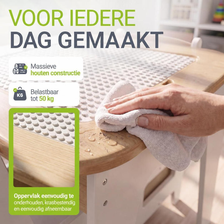 Kindertafel Milou met 2 stoeltjes