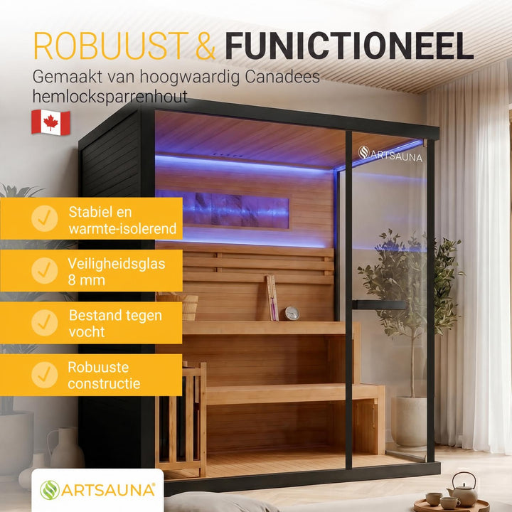 Traditionele sauna Vantaa zwart