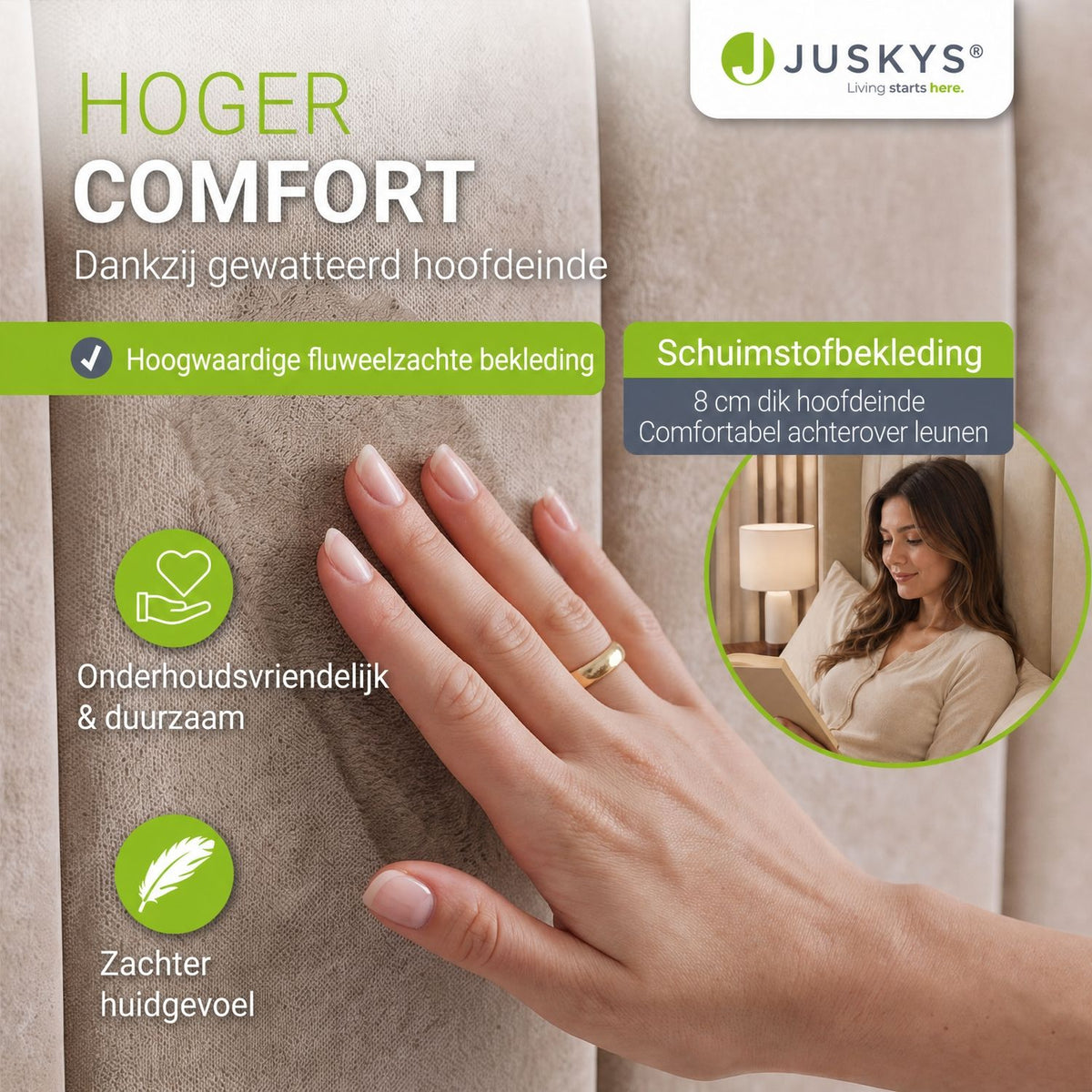 Gestoffeerd bed Savona – fluwelen bekleding met opbergruimte