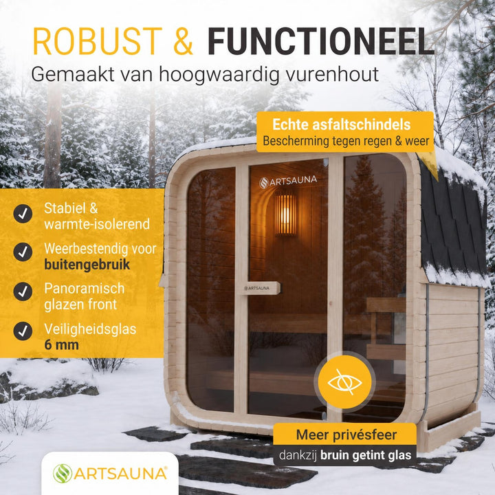 Cube barrelsauna Fjora M