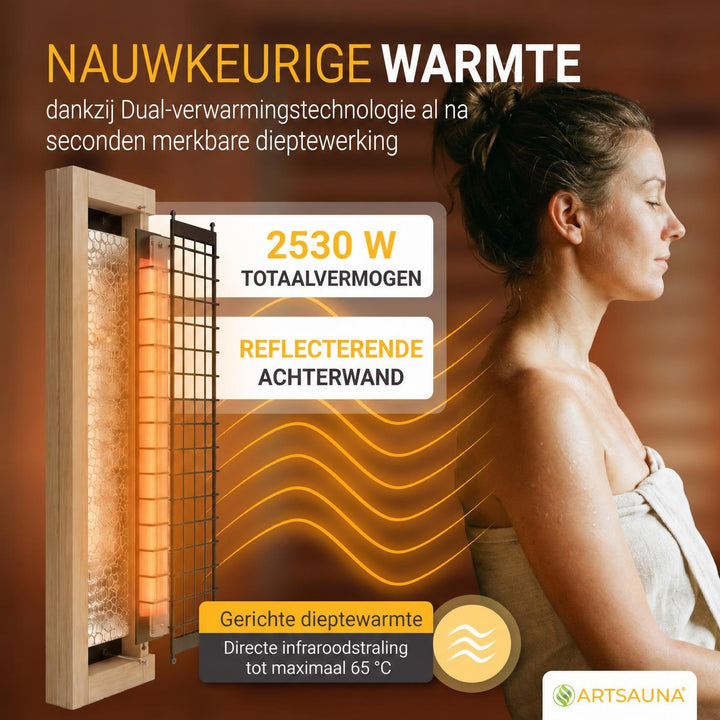 Infraroodcabine Malmö 140 zwart – 3 personen, glazen front