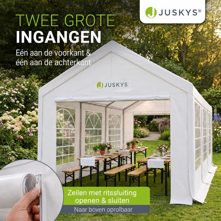 Partytent Gala 3x6 m – dak en zijwanden van PE-weefsel