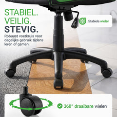 Bureaustoel Montreal in racingdesign – tot 120 kg, zwart