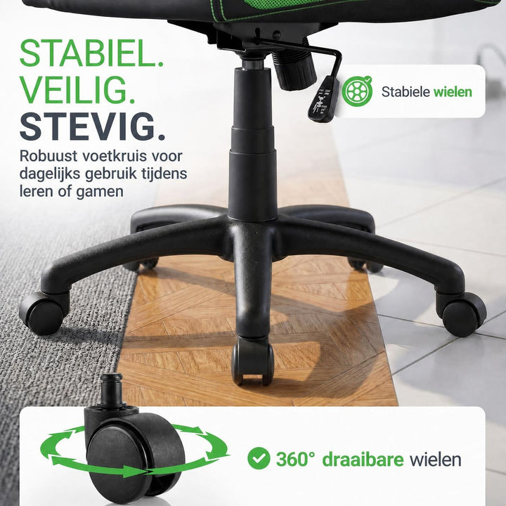 Bureaustoel Montreal in racingdesign – tot 120 kg, zwart