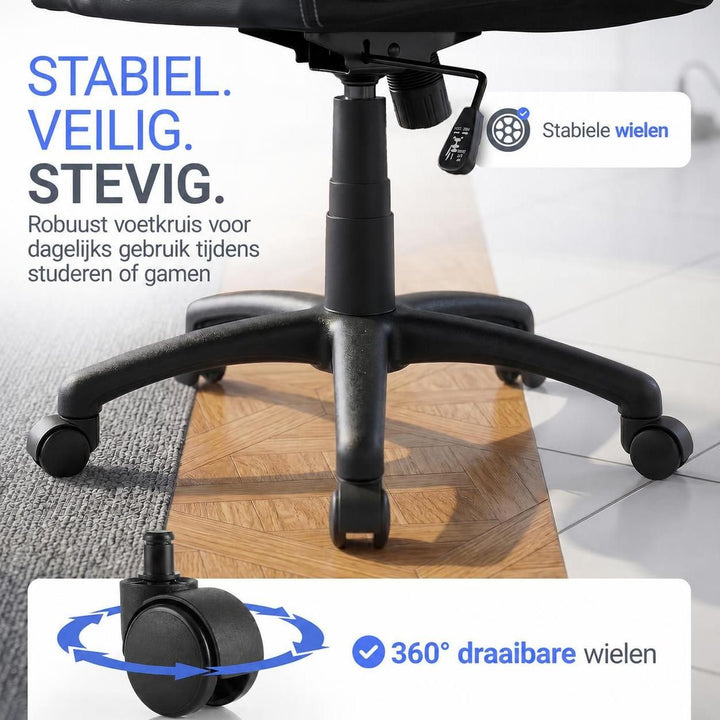 Bureaustoel Montreal in racingdesign – tot 120 kg, zwart