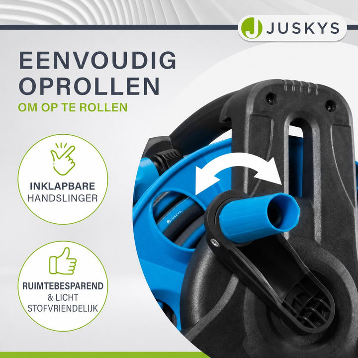 Mobiele slanghaspel Basic – 30 m tuinslang met multisproeier