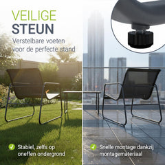 Loungeset Genua – 4-delig met 2-zitsbank, stoelen en tafel