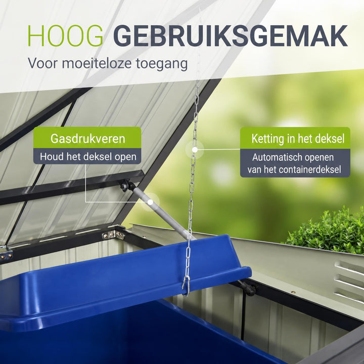 Metalen containerombouw Namur – voor 3 containers, 1,9 m²